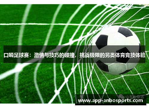 口哨足球赛：激情与技巧的碰撞，挑战极限的另类体育竞技体验